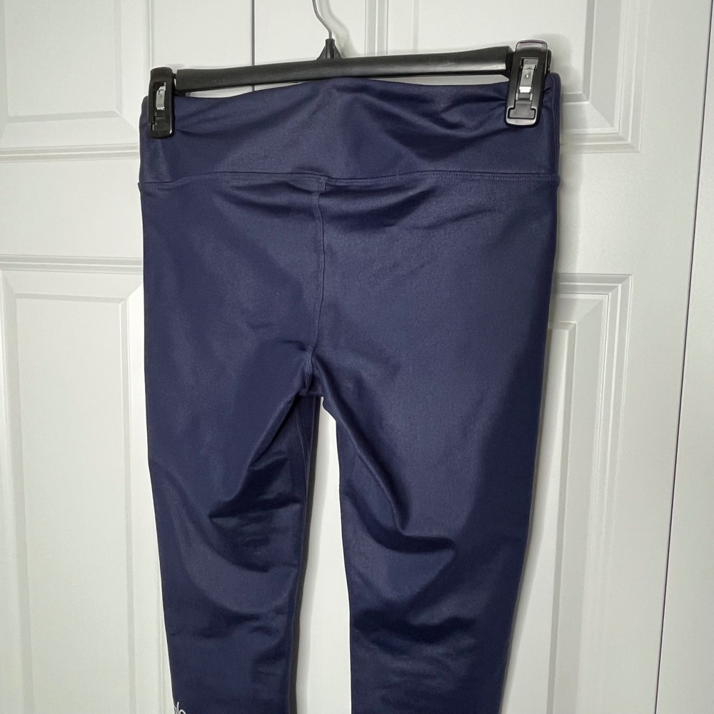 Alo Yoga High Waist Airbrush Leggings Navy Blue Medium Pocket Leggings - Picture 4 of 10